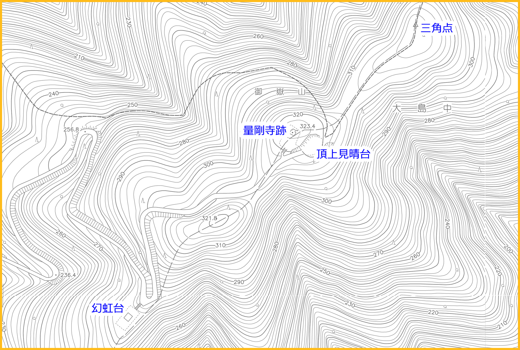 頂上付近の地図！